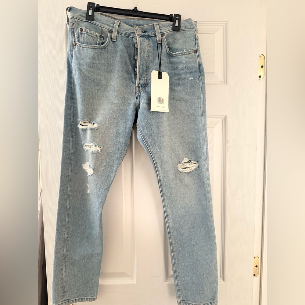 Classic Light Blue Distressed Women’s Jeans
